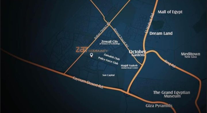 شقة تسليم فوري 100م في كمبوند ذات كوميونيتي 6 أكتوبر