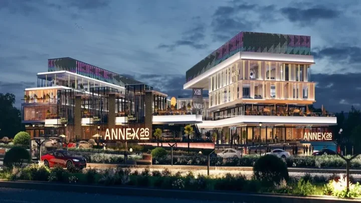 سارع بالحجز في مول انيكس 26 بيزنس كومبلكس محل يبدأ مساحته من 100متراً