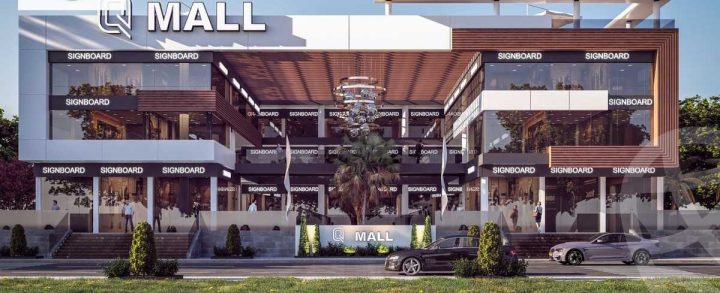 محل بدون مُقدم للبيع بكيو مول بمساحة تبدأ من 270 متراً