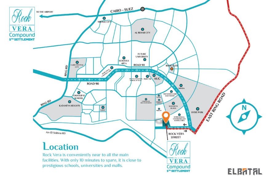 عرض مميز جدا علي سعر المتر في كمبوند روك فيرا التجمع الخامس