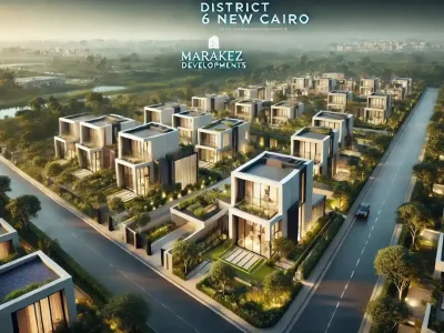 أحصل على دوبلكس في كمبوند ديستريكت 6 التجمع السادس بمساحة 178متراً