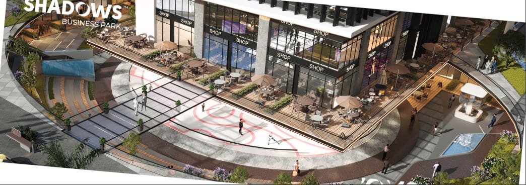 عيادة رائعة 60 م للبيع في موقع مميز جدا داخل مول شادو بيزنس بارك