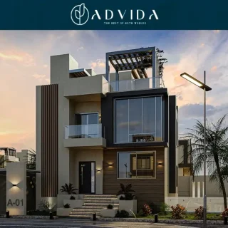 At less than the market price a twin house in Advida Compound 390 square meters fully finished