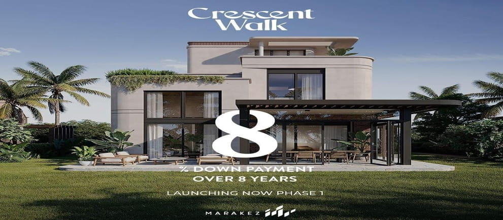 امتلك بنتهاوس في كمبوند كريسنت ووك بقسط 8% على 8 سنوات