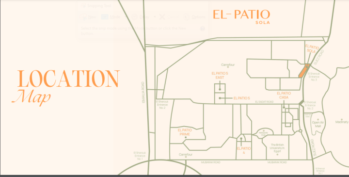 شقة جاهزة للبيع في كمبوند الباتيو سولا