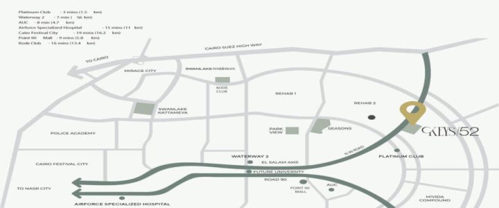 احجز شقتك في كمبوند كيز 52 التجمع الخامس بمقدم 10% فقط