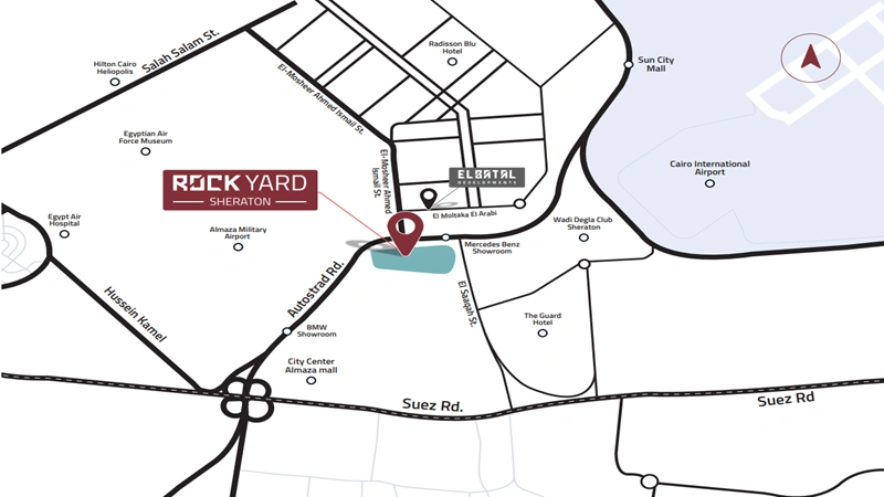 امتلك شقة بالموقع الاكثر تميزا على الاطلاق بالشيراتون في كمبوند روك يارد