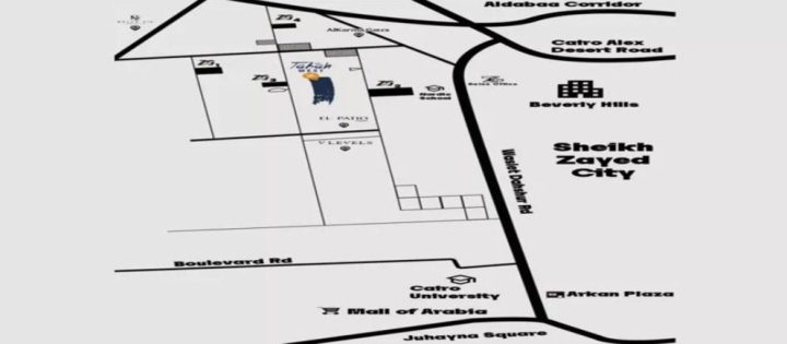 احجز توين هاوس في كمبوند تاباه ويست زايد الجديدة بمقدم 5% فقط