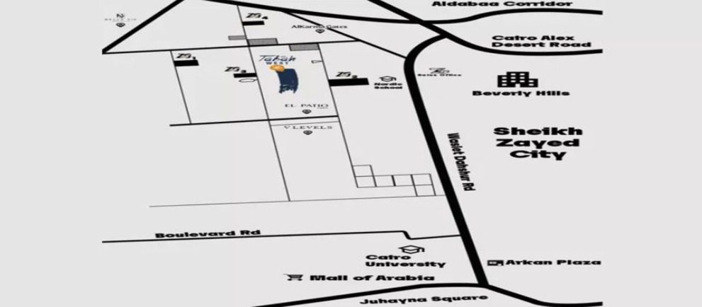 امتلك تاون هاوس بالموقع الاكثر تميزا في كمبوند تاباه ويست